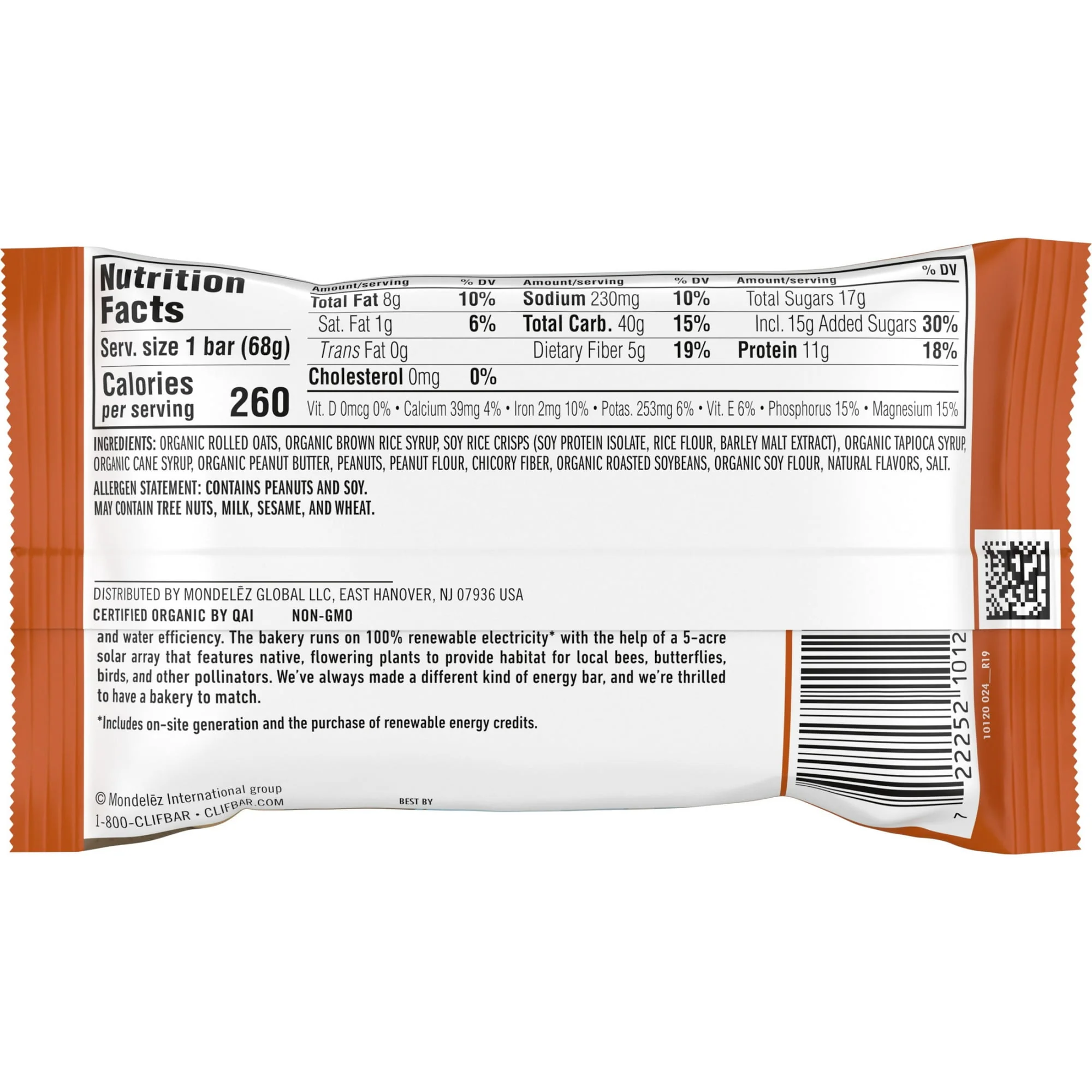 Clif Bar Crunchy Peanut Butter 2.4oz - Image 2