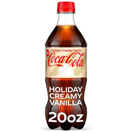 Coca-Cola Coca Cola Soda Soft Drink Bottle Holiday Creamy Vanilla 20 Oz