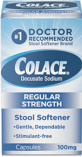 Colace Docusate Sodium Regular Strength 100mg