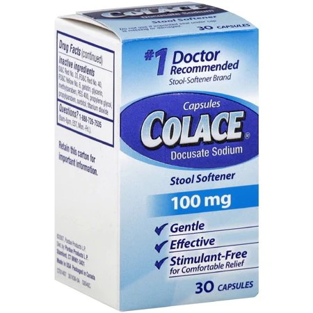 Colace Docusate Sodium Regular Strength 100mg - Image 2