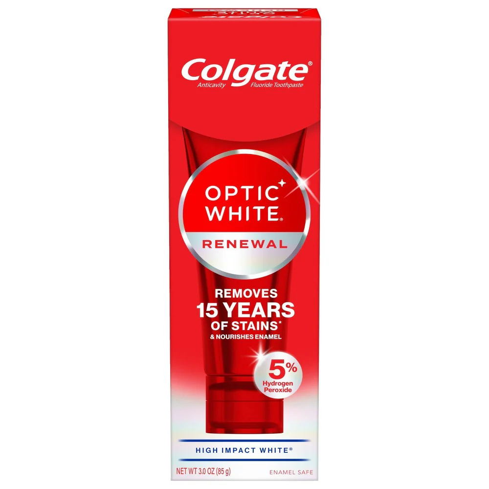 Colgate Optic White Renewal Teeth Whitening Toothpaste - High Impact White - 3.0oz - Image 2