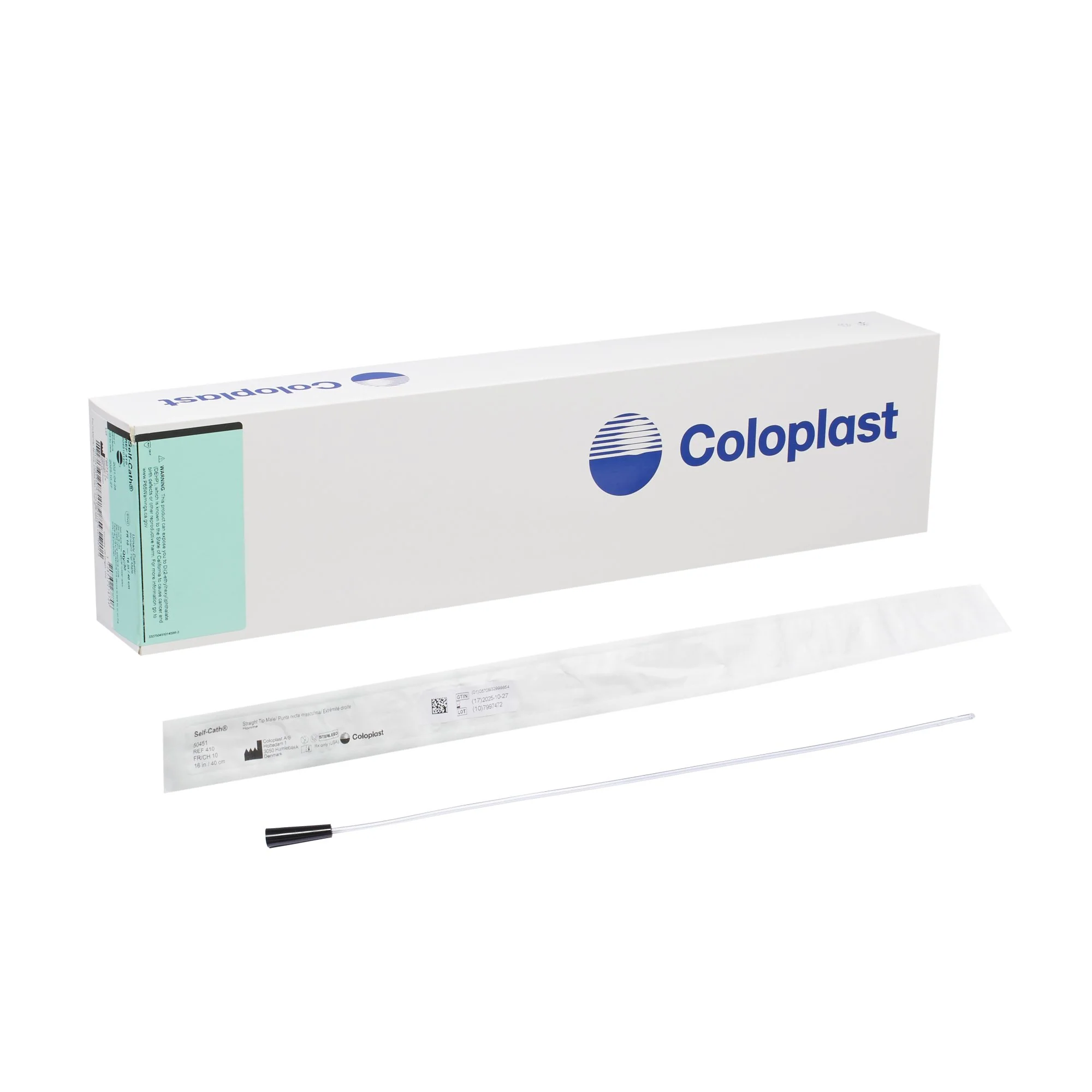 Coloplast Urethral Catheter Self Cath Male Straight 10Fr 16 inch 410 30ct