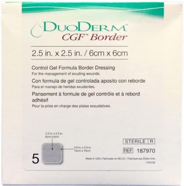 Convatec DuoDERM Control Gel Formula 2.5" x 2.5" 5ct 187970 - Image 2