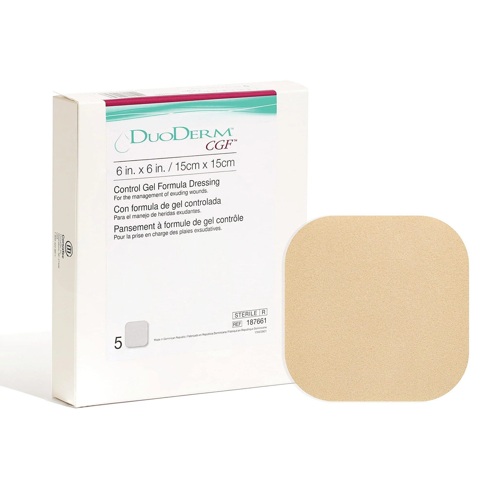Convatec Duoderm CGF Hydrocolloid Dressing 6" x 6" 187661 - Image 4