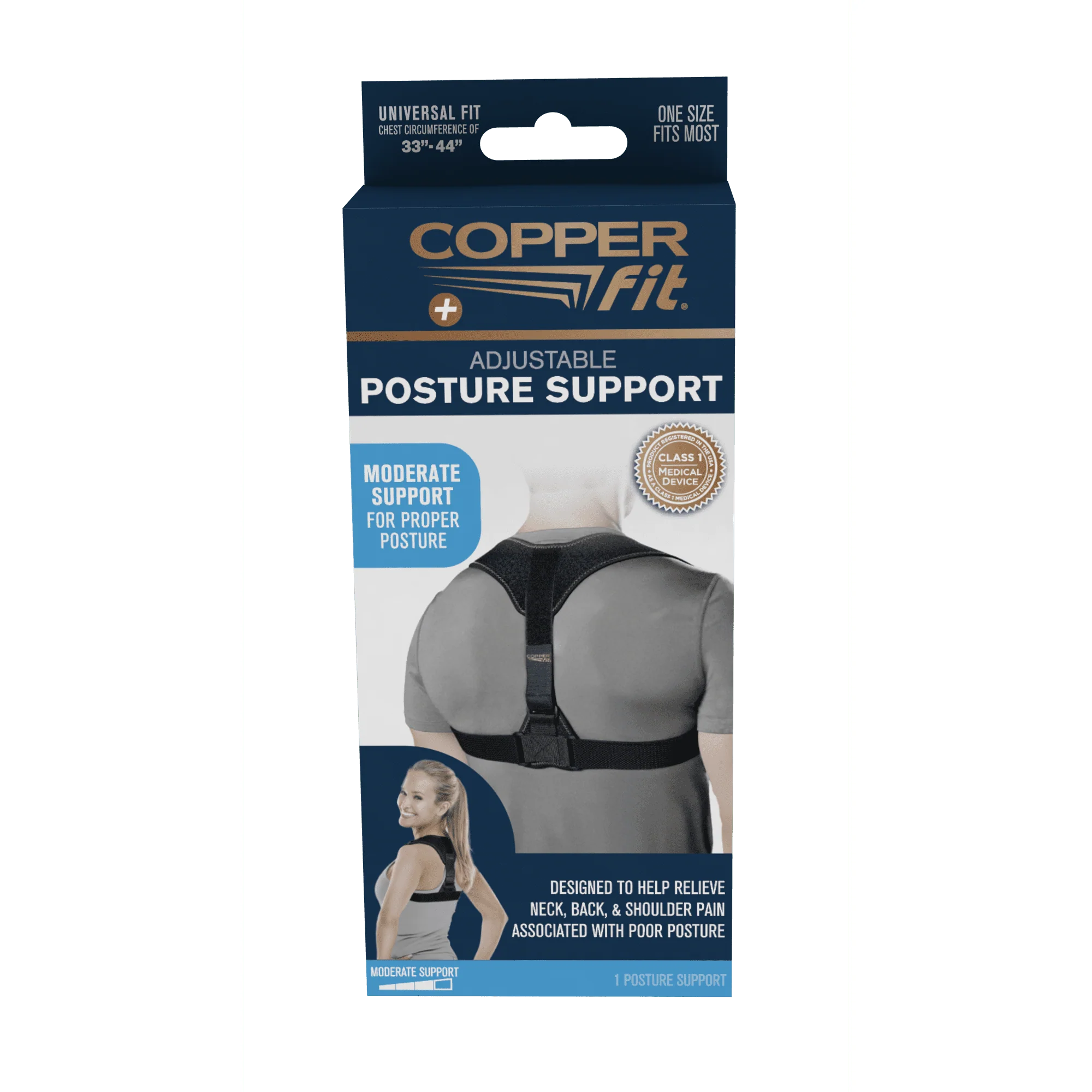 Copper Fit Adjustable Posture Support One Size N13107