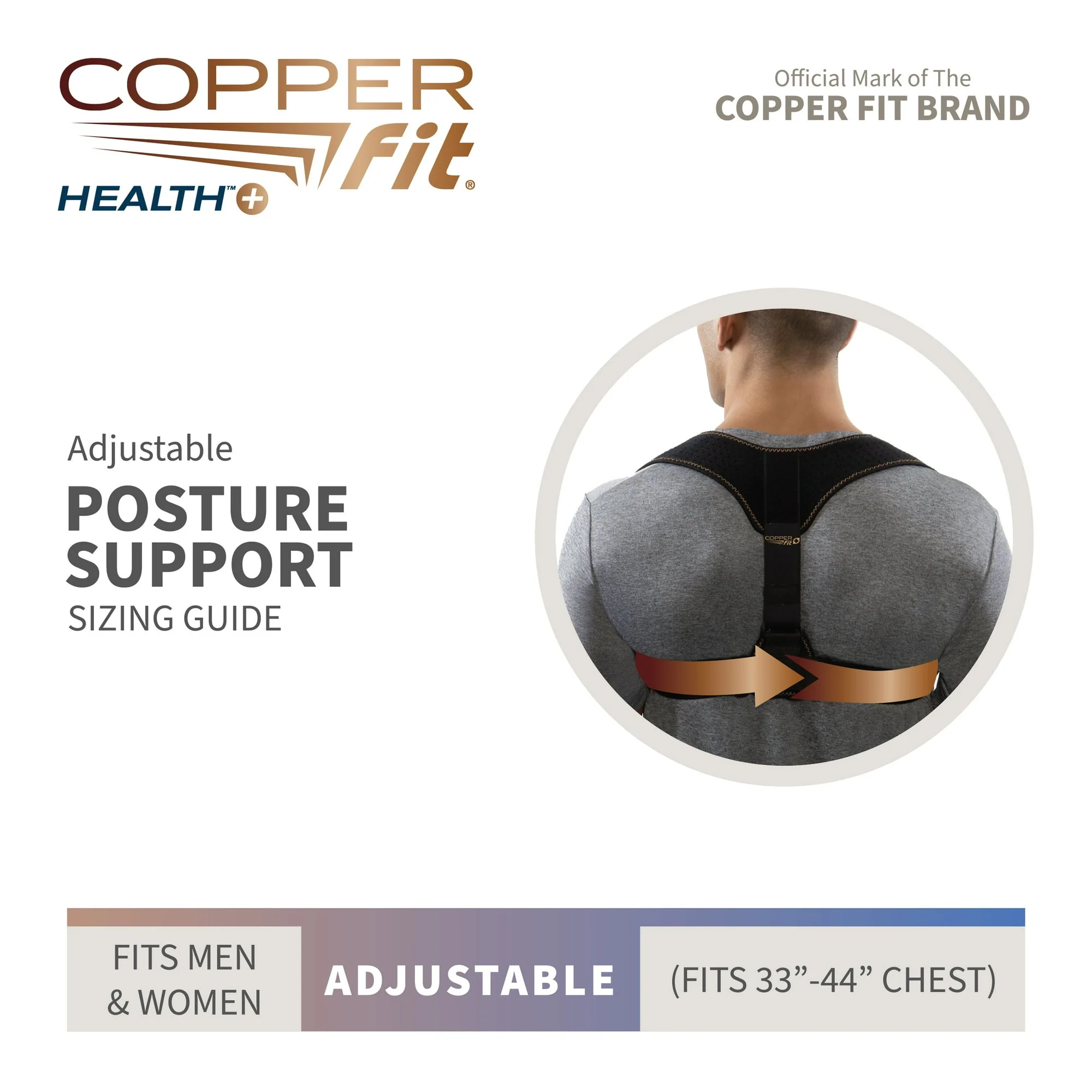Copper Fit Adjustable Posture Support One Size N13107 - Image 2