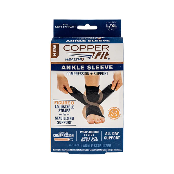 Copper Fit Ankle Sleeve With Adjustable Strap