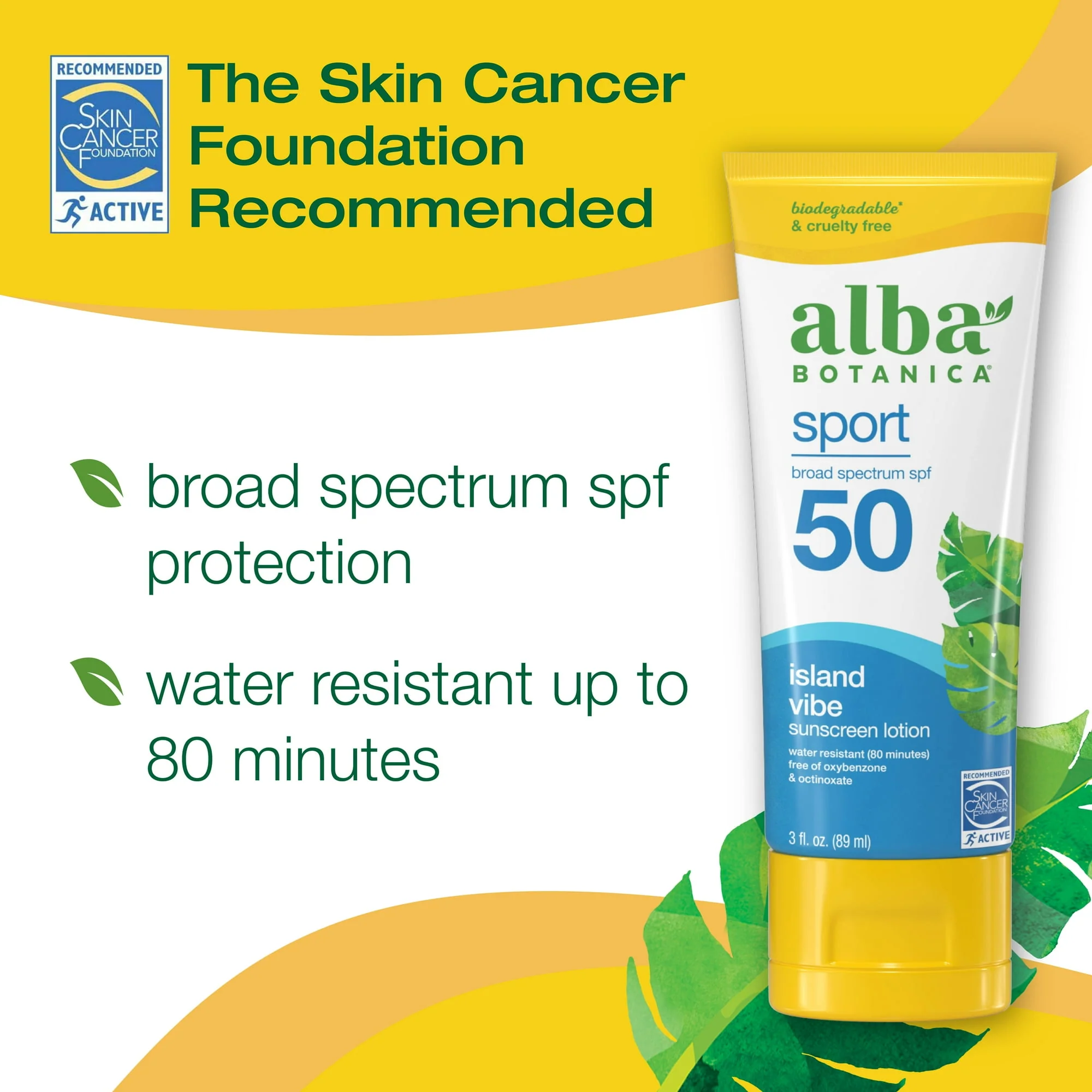 Alba Botanica Fragrance Free Sport SPF 45 Mineral Sunscreen - Image 2