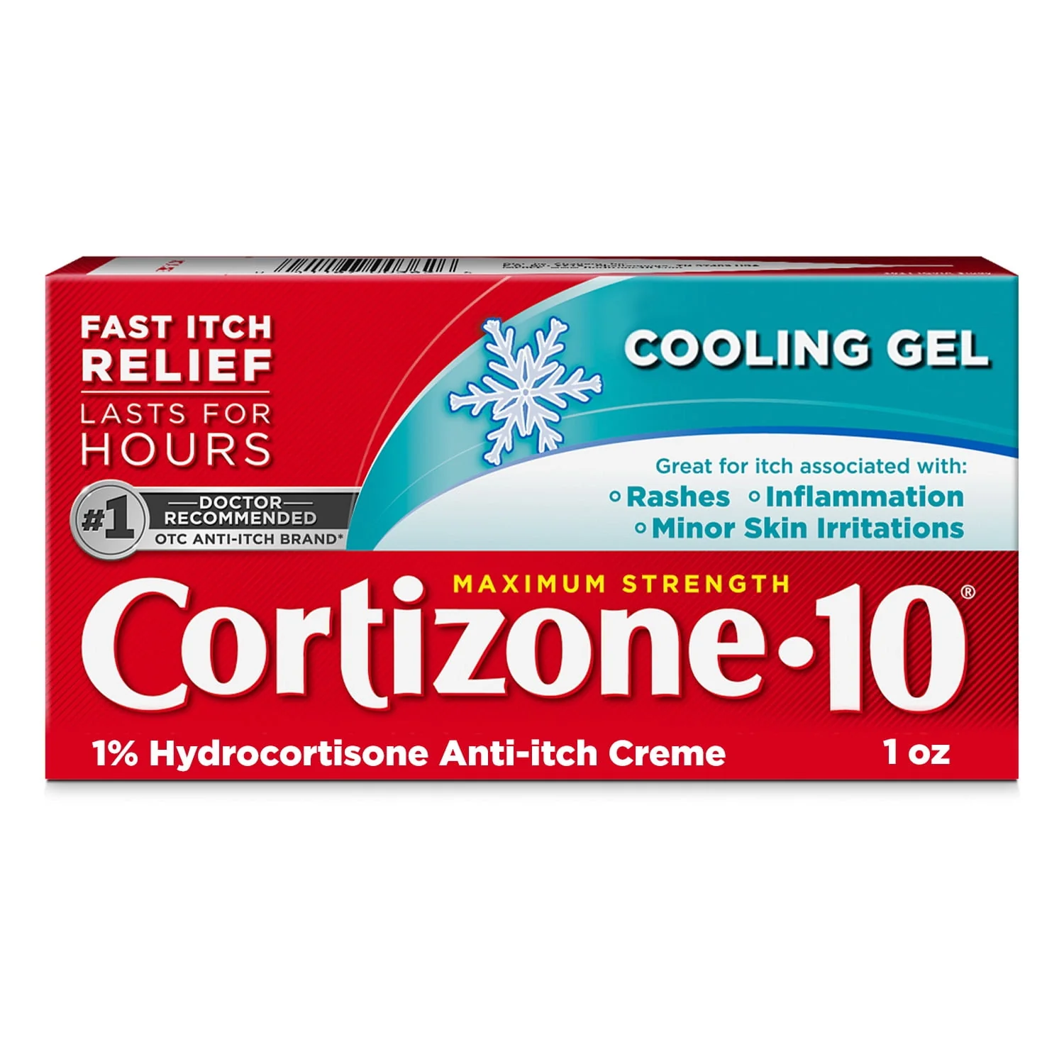 Cortizone 10 Cooling Gel Anti Itch Creme 1% Hidrocortizone  1oz