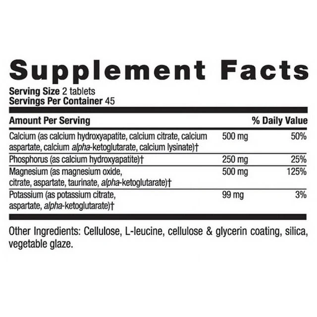 Country Life Calcium Magnesium Zinc Tablets 180ct - Image 2