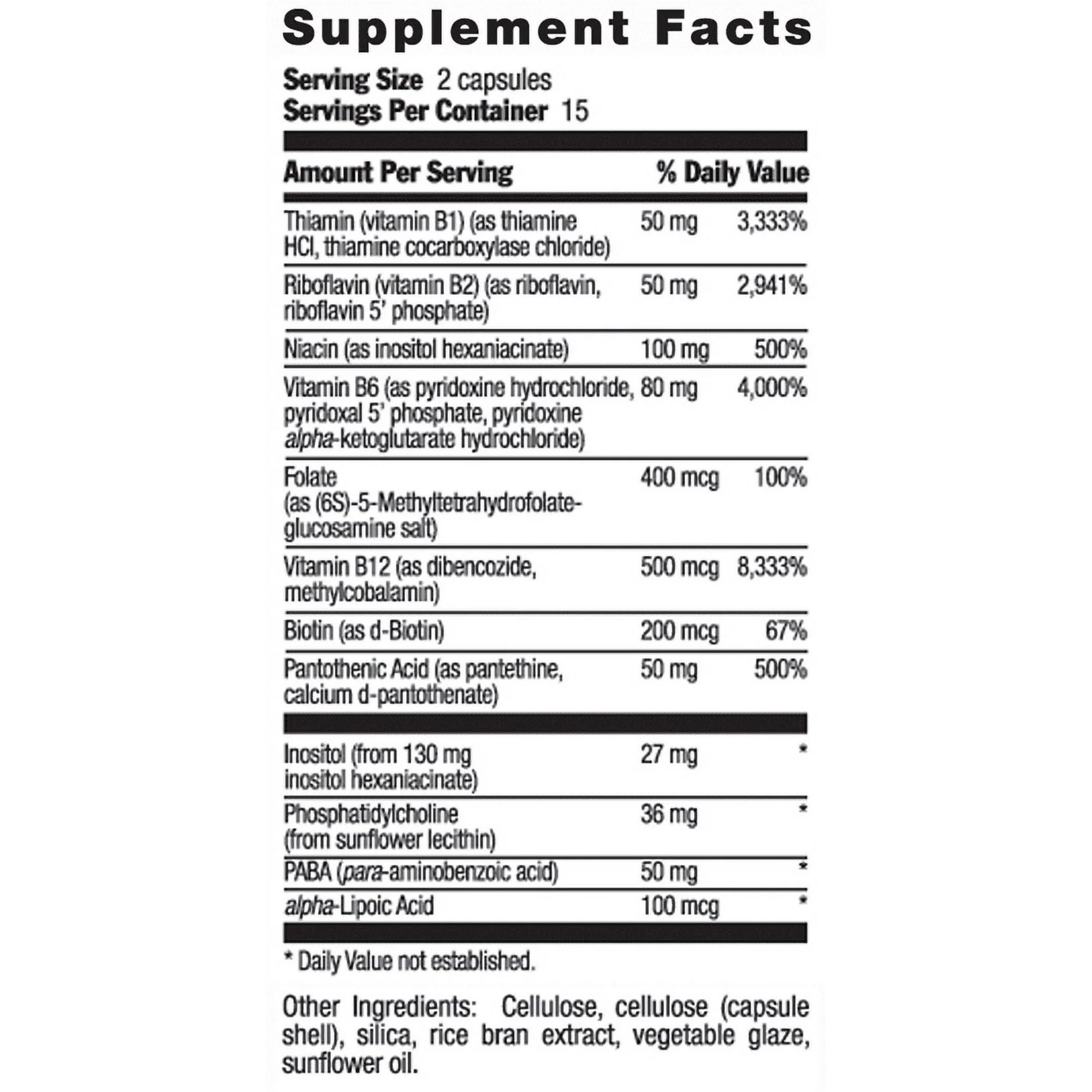 Country Life Coenzyme B-Complex Vegan Capsules 240ct - Image 2