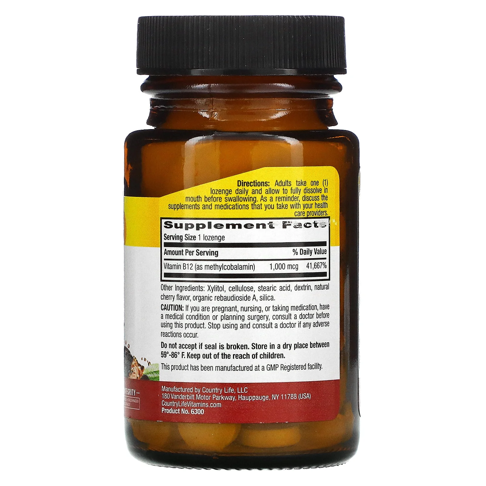 Country Life Methyl B12 1000mcg Cherry Lozenges 60ct - Image 2
