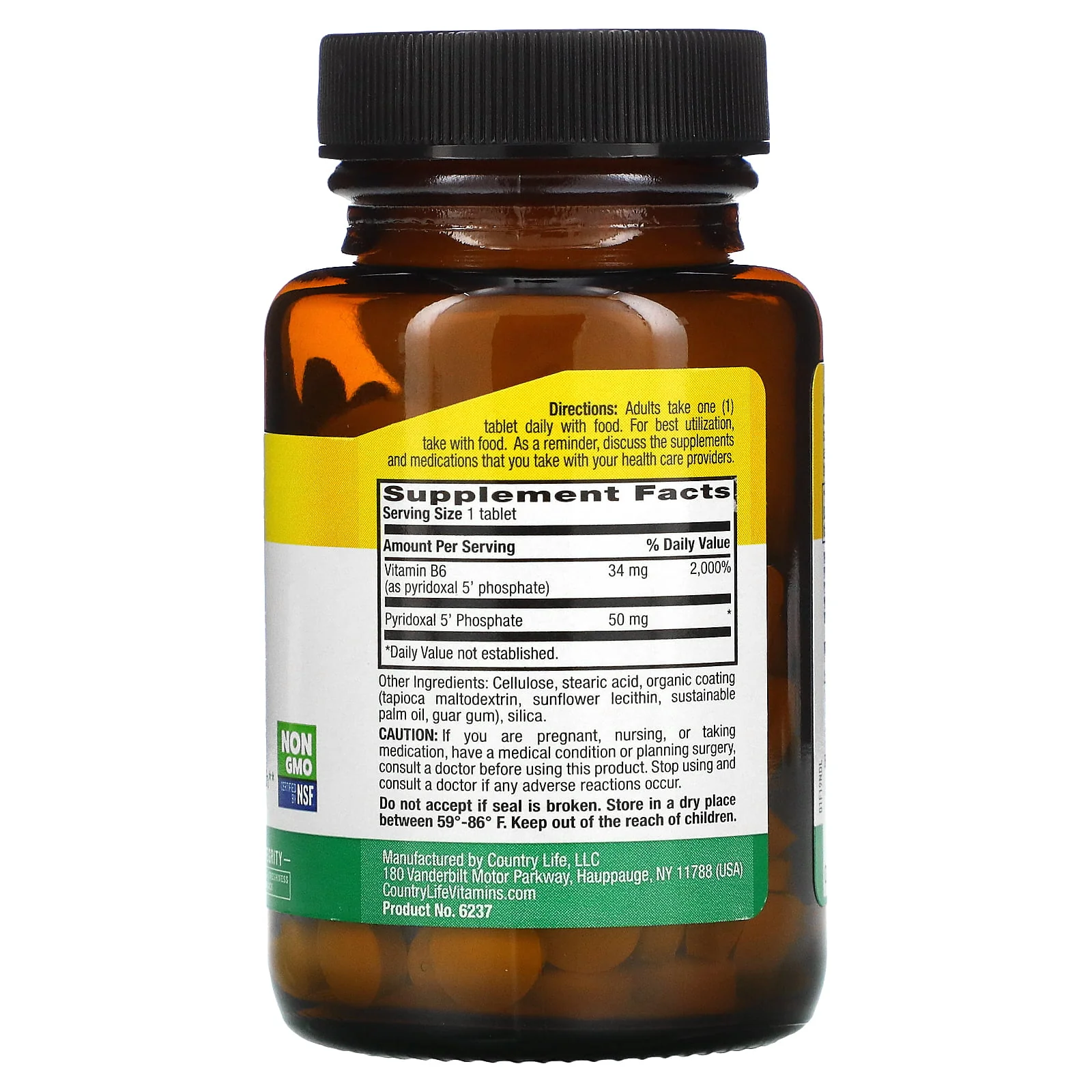 Country Life P-5-P 50mg Tablets 100ct - Image 2