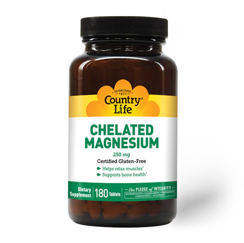 Country Life Chelated Magnesium 250 mg 180 Tablets