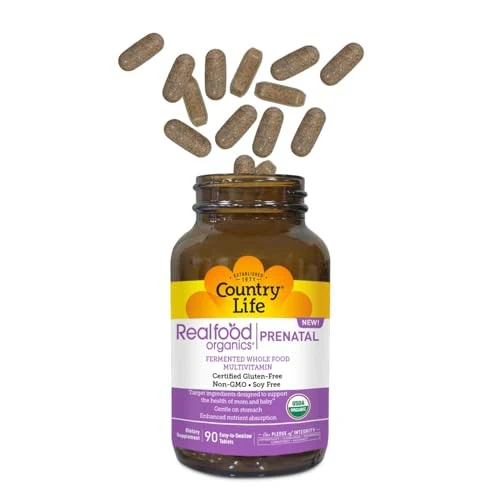 Country Life, Realfood Organics®, Prenatal, 90 Easy-to-Swallow Tablets - Image 8