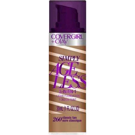 Covergirl & Olay Simply Ageless 3-in-1 Liquid Foundation, Classic Tan, 1 Fl Oz