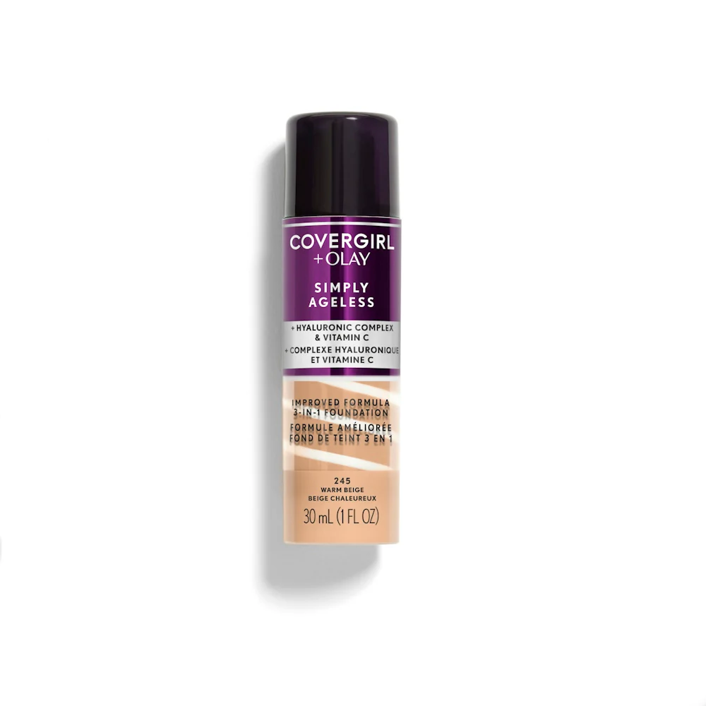 Covergirl & Olay Simply Ageless 3-in-1 Liquid Foundation, Warm Beige, 1 Fl Oz - Image 2
