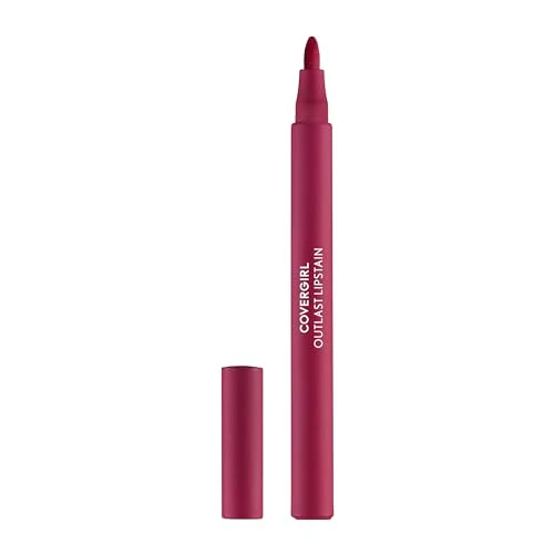 Covergirl Outlast Lipstain, Smooth Application, Precise Pen-Like Tip, Transfer-Proof, Satin Stained Finish, Vegan Formula 1 Count (Pack of 1)