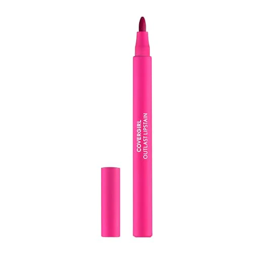 Covergirl Outlast Lipstain, Smooth Application, Precise Pen-Like Tip, Transfer-Proof, Satin Stained Finish, Vegan Formula 1 Count (Pack of 1)