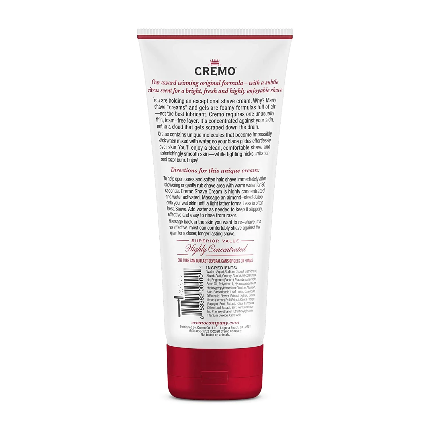 CREMO COOLING SHAVE CREAM CLASSIC 6 Oz - Image 2