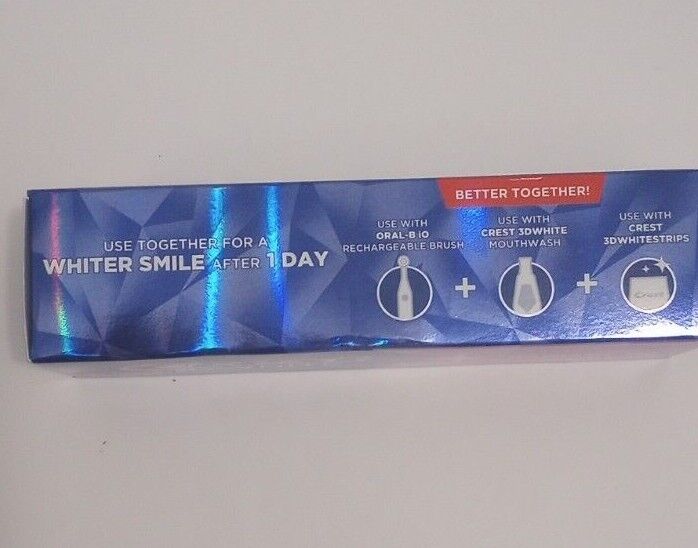 Crest 3D White Fluoride Anticavity Whitening Toothpaste, Radiant Mint, 2.4 OZ - Image 5
