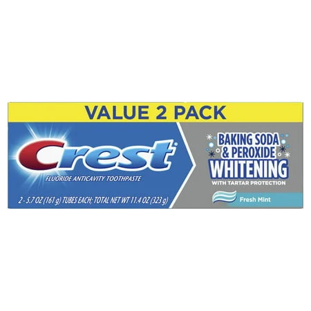 Crest Baking Soda & Peroxide Whitening Toothpaste 5.7 Oz. 2 Pack - Image 2