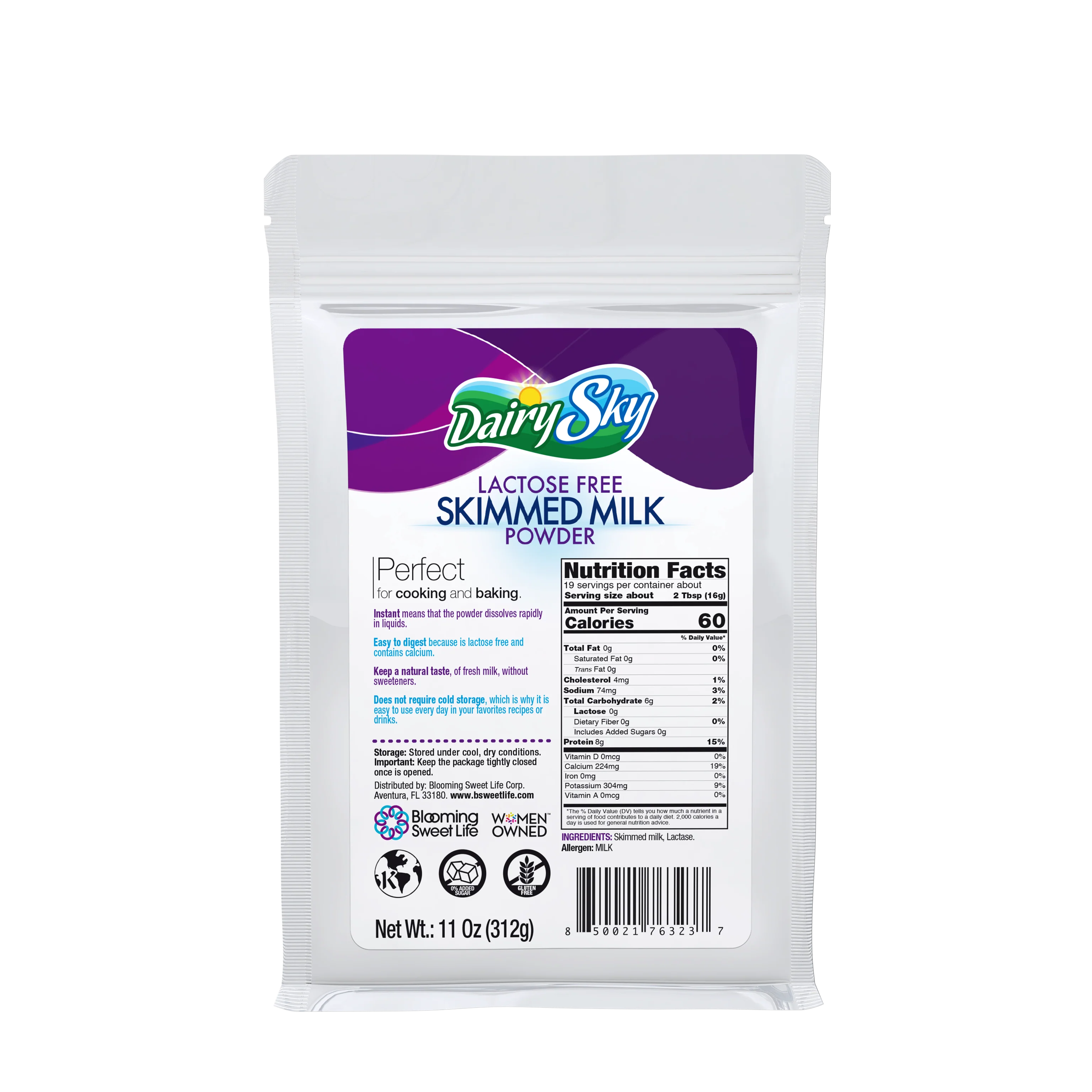 DairySky Lactose Free Skim Milk Powder 11 Oz
