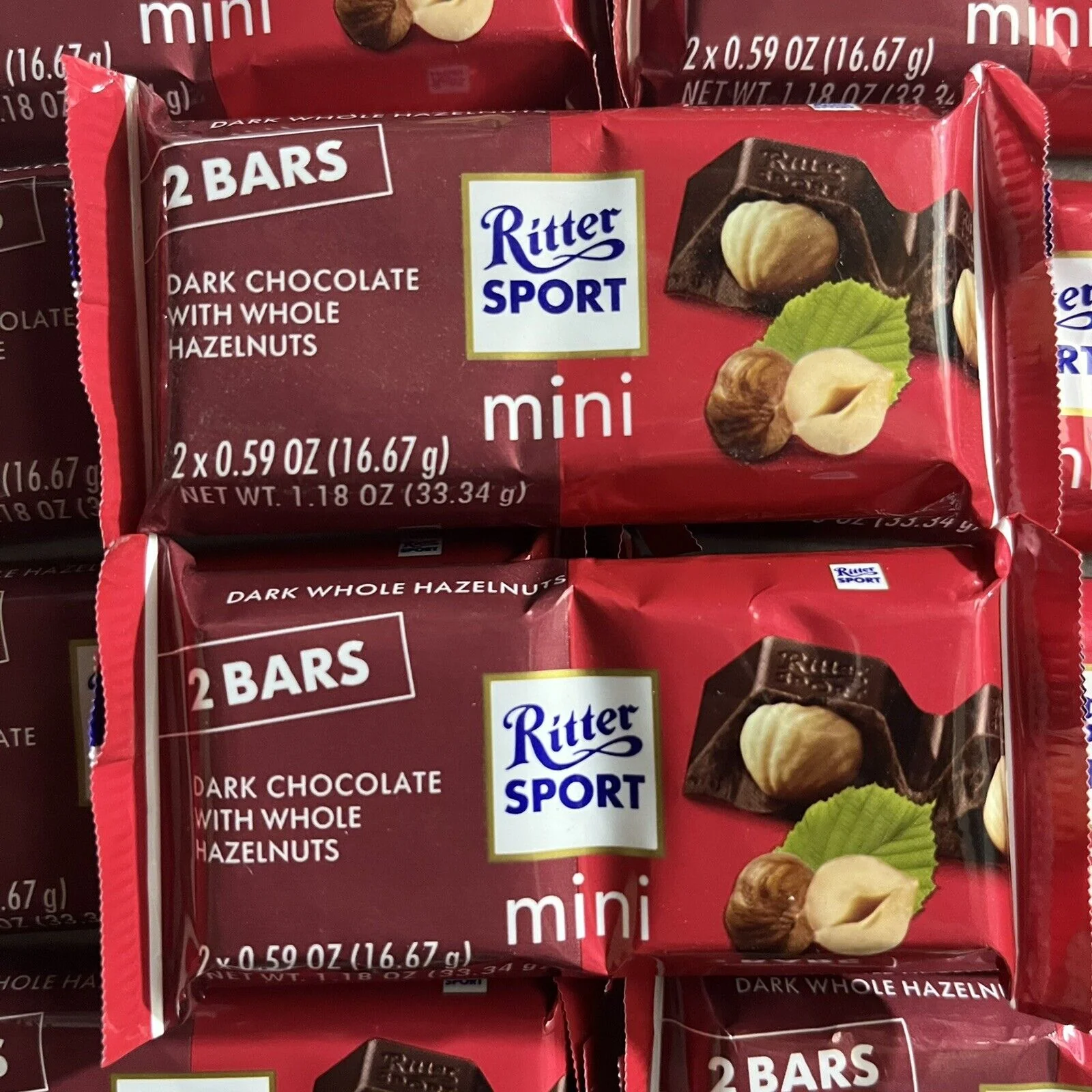 Ritter Sport Dark Chocolate with Whole Hazelnuts 1.18oz - Image 2