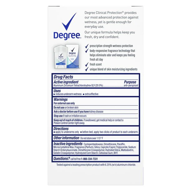 Degree Women Clinical Strength Deodorant Shower Clean 1.7 oz - Image 3
