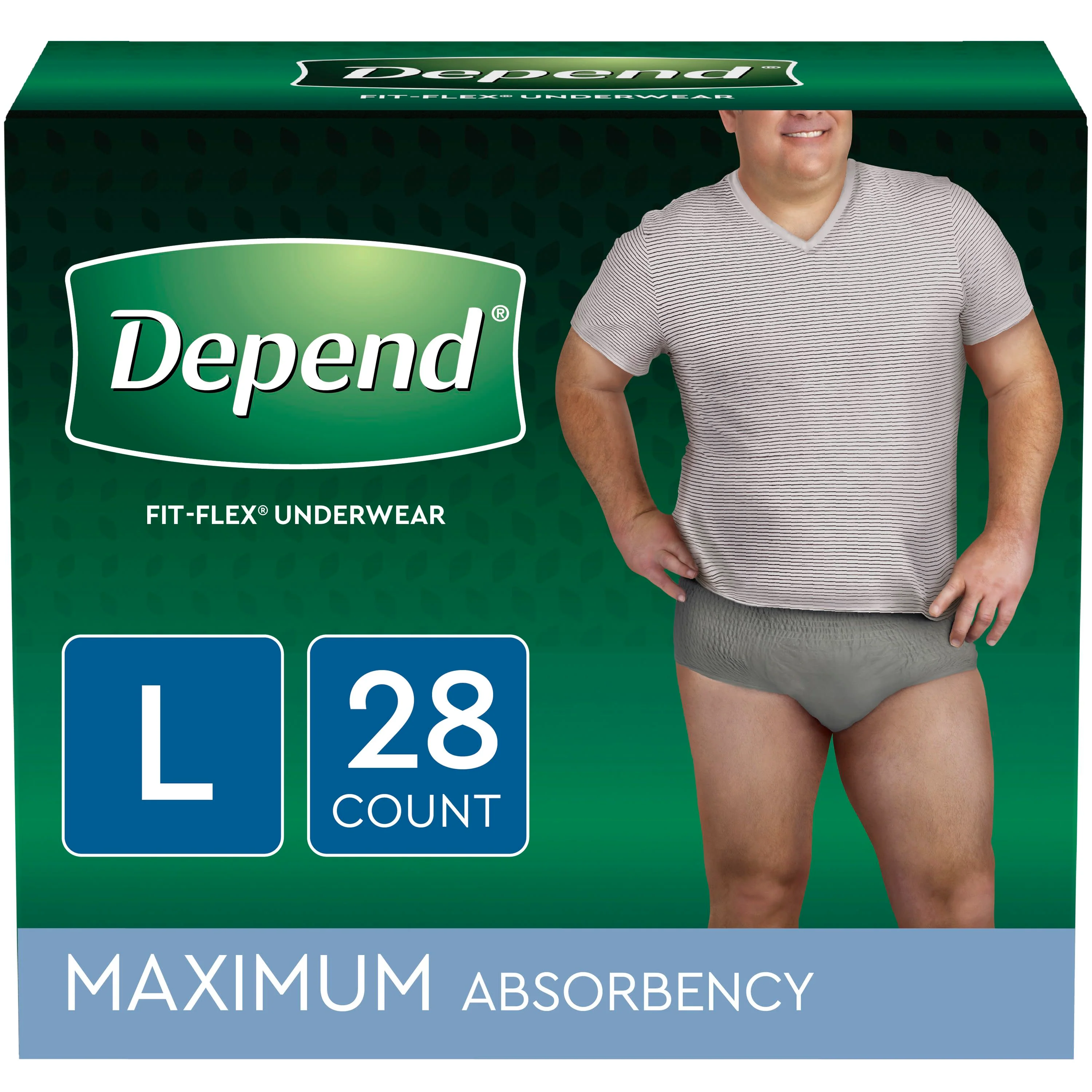 Depend Fit-Flex Incontinence Underwear for Men, Maximum Absorbency Large - Image 2