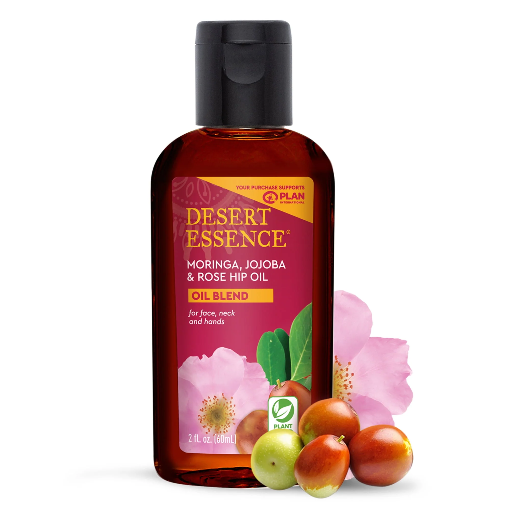 Desert Essence Oil Blend Moringa, Jojoba & Rose Hip Oil 2oz