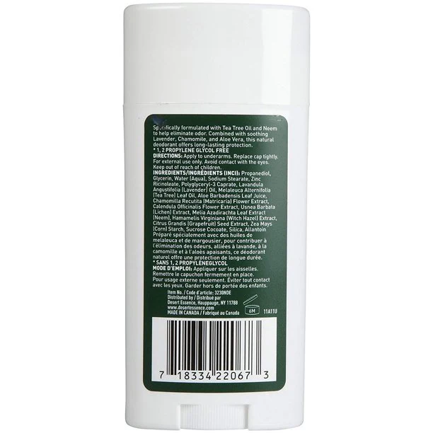 Desert Essence Tea Tree Oil Deodorant 2.5Oz - Image 2