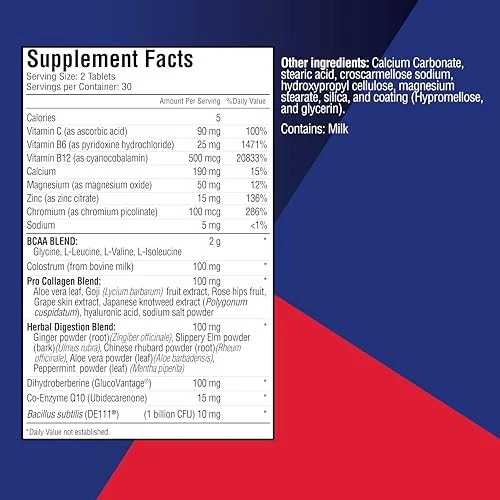 DietWorks GLP-1 Companion 60 Count Boosts Energy Levels - Image 2
