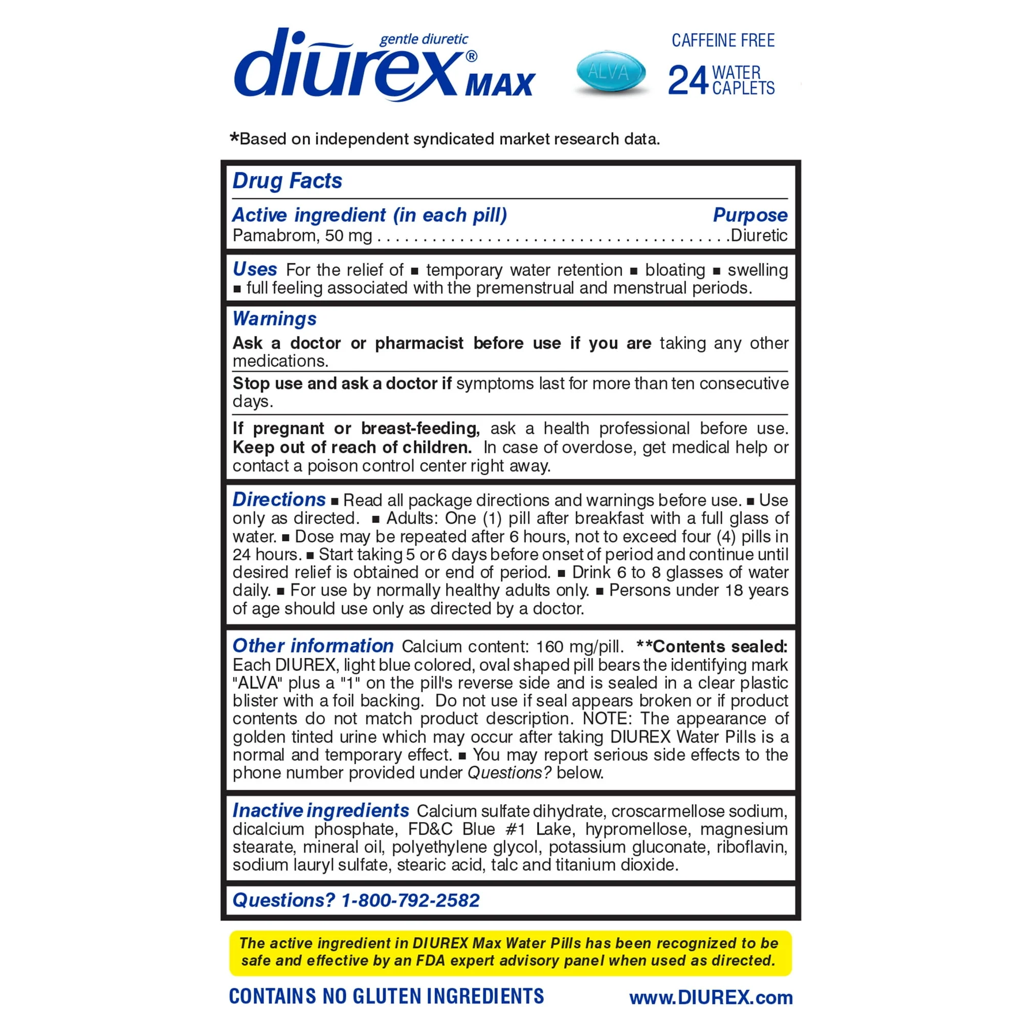 Diurex Water Caffeine Free Capsules 24ct - Image 2