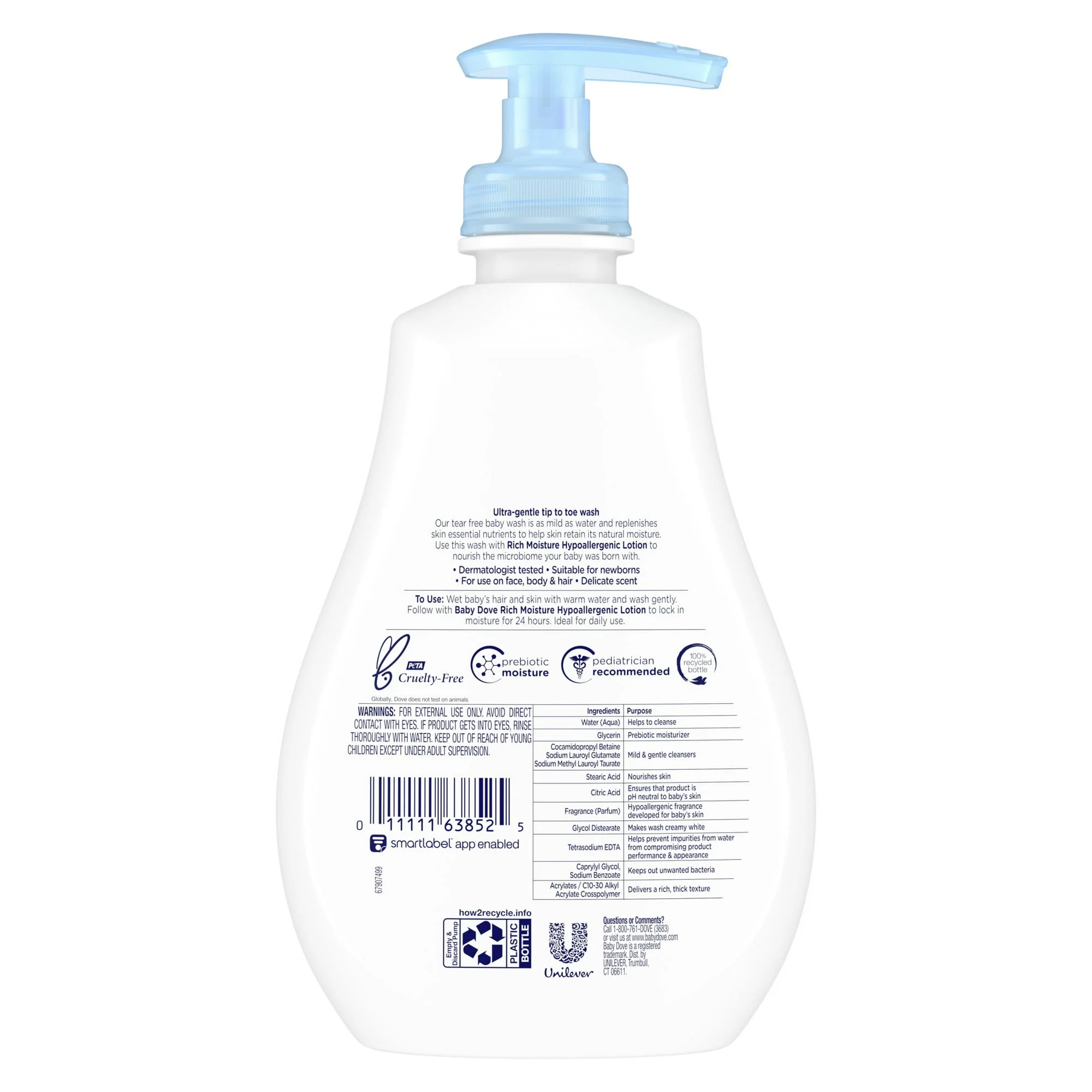 Dove Baby Tip To Toe Wash Rich Moisture 13oz - Image 2