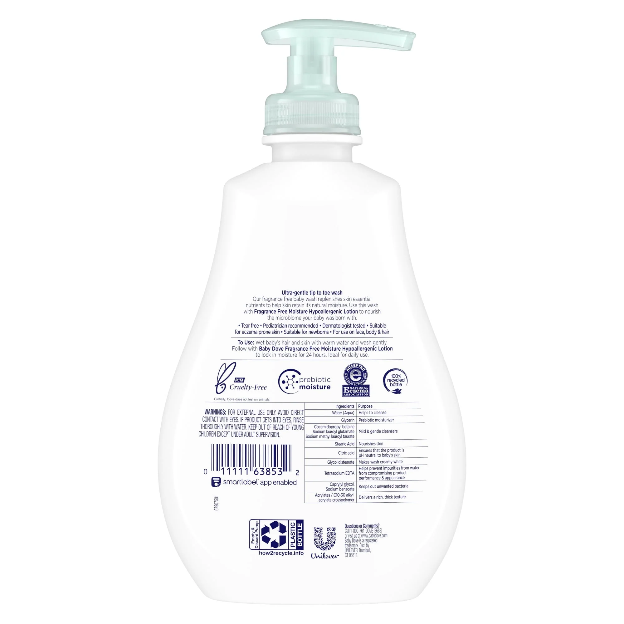Dove Baby Tip To Toe Wash Rich Sensitive 13oz - Image 2