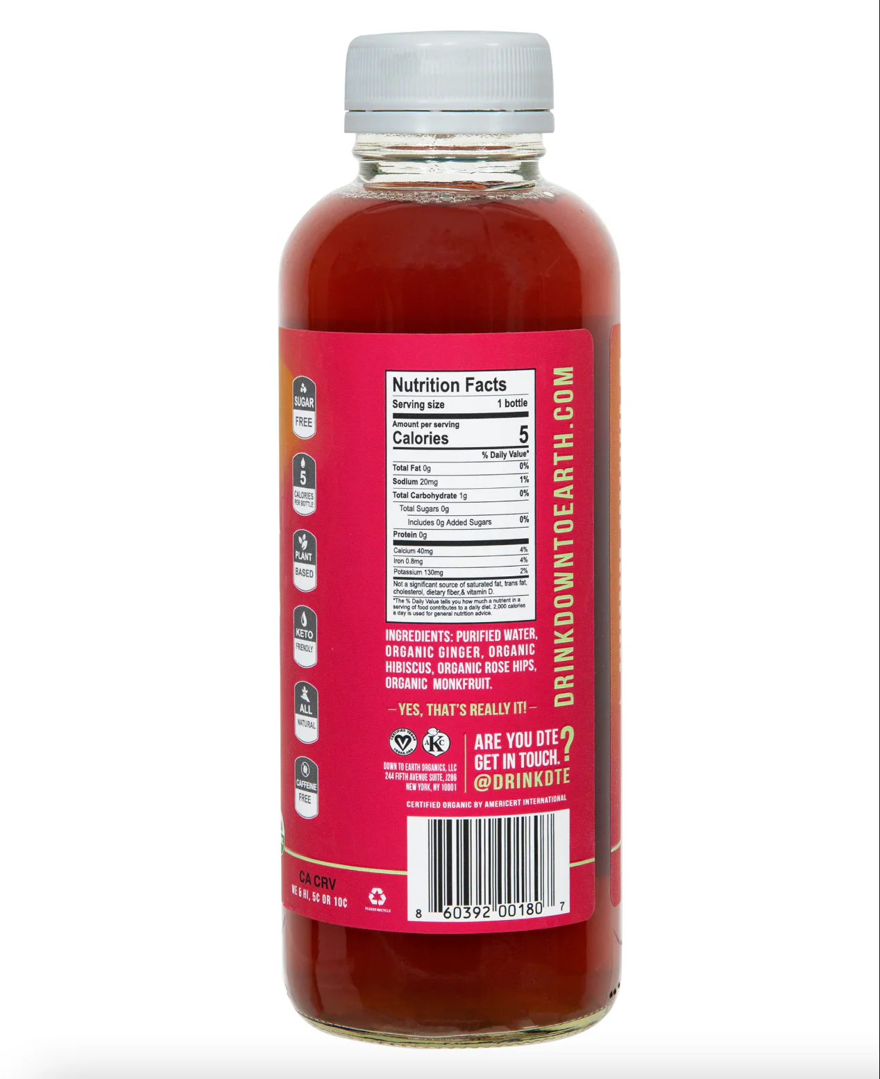 Down To Earth Revival Iced Tea 16 fl.oz. - Image 2