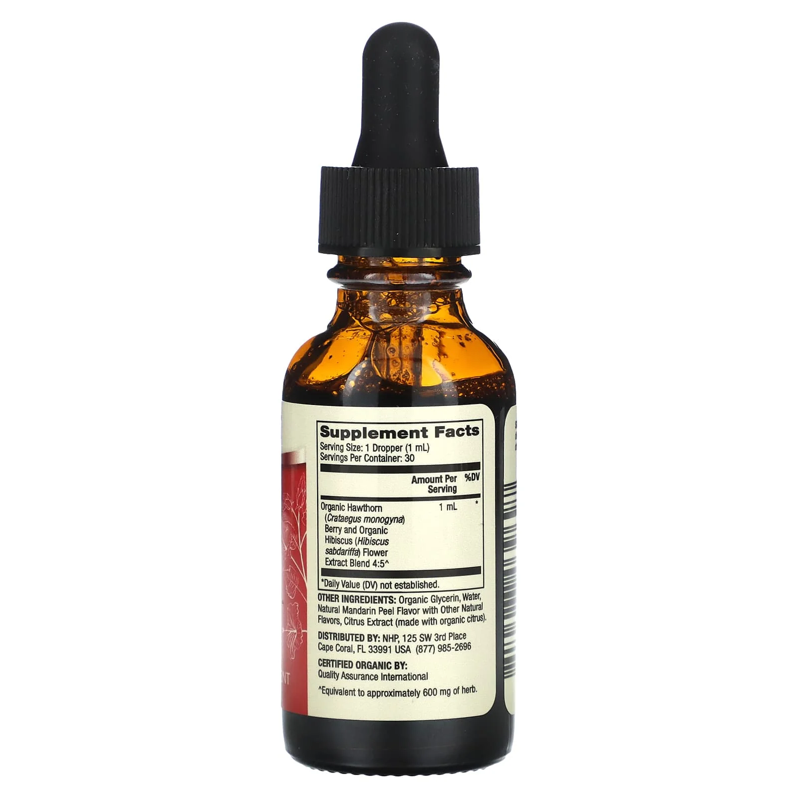 Dr. Mercola Hawthorn & Hibiscus Liquid Drops 1oz - Image 2