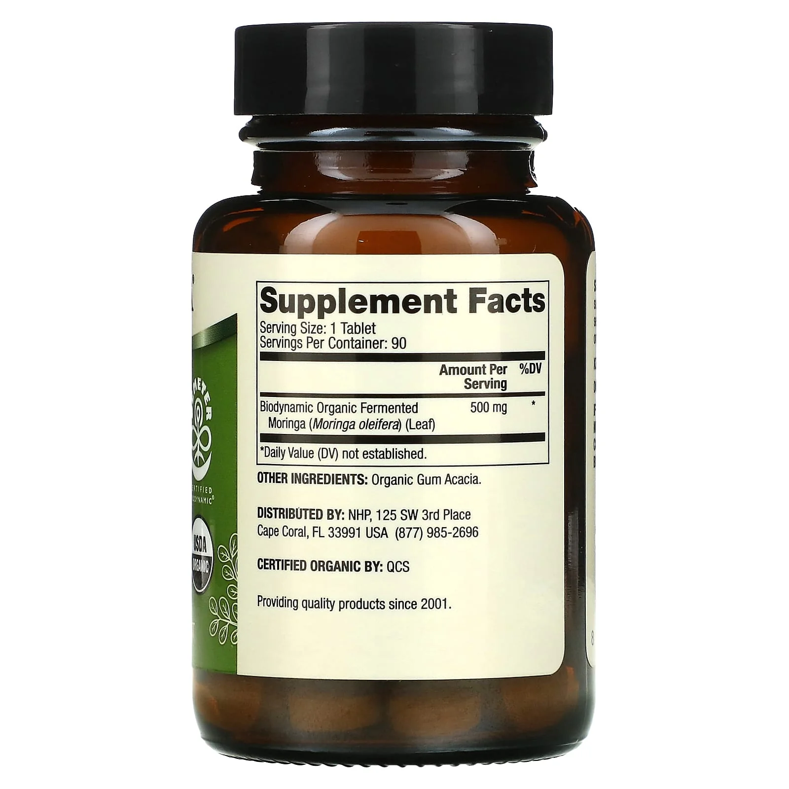 Dr. Mercola Organic Fermented Moringa Tablets 90ct - Image 2