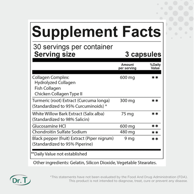 Dr. T Joint Support Power Blend Capsules 90ct - Image 2
