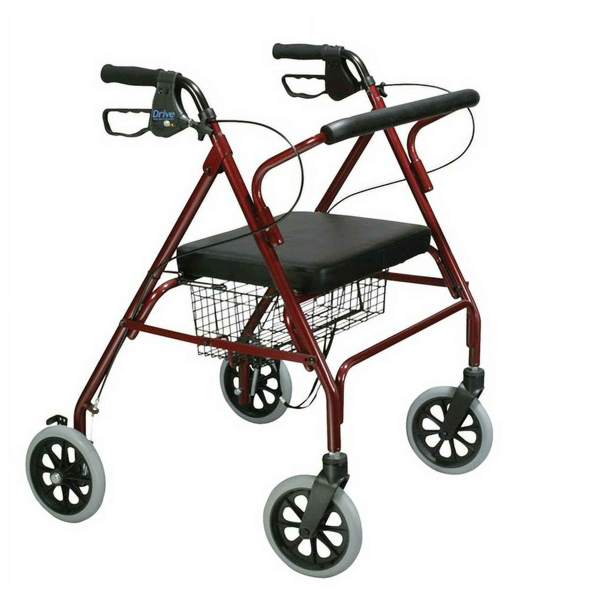 Drive Medical Heavy Duty Bariatric Rollator Rolling Walker with Large Padded Seat - Image 2