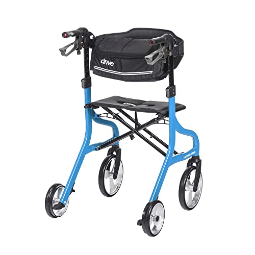 Drive Medical Nitro Sprint Rollator Walker - Tall - Blue - Image 5