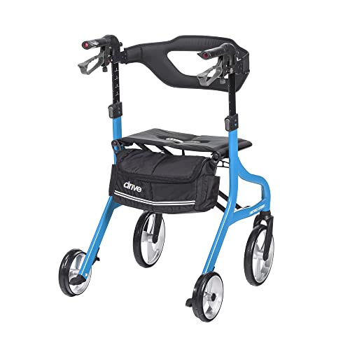 Drive Medical Nitro Sprint Rollator Walker - Tall - Blue - Image 6