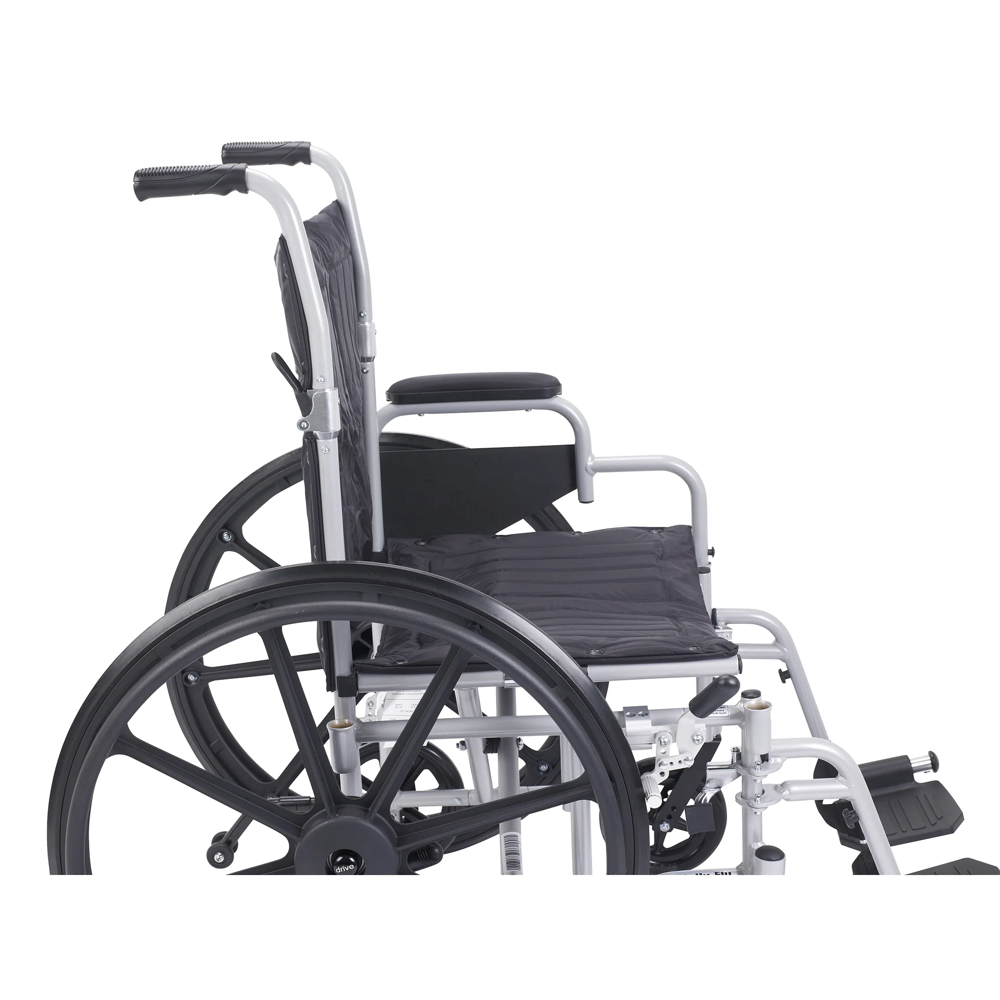 Drive Medical Poly Fly Light Weight Transport Chair Wheelchair with Swing away Footrest 20" - Image 2