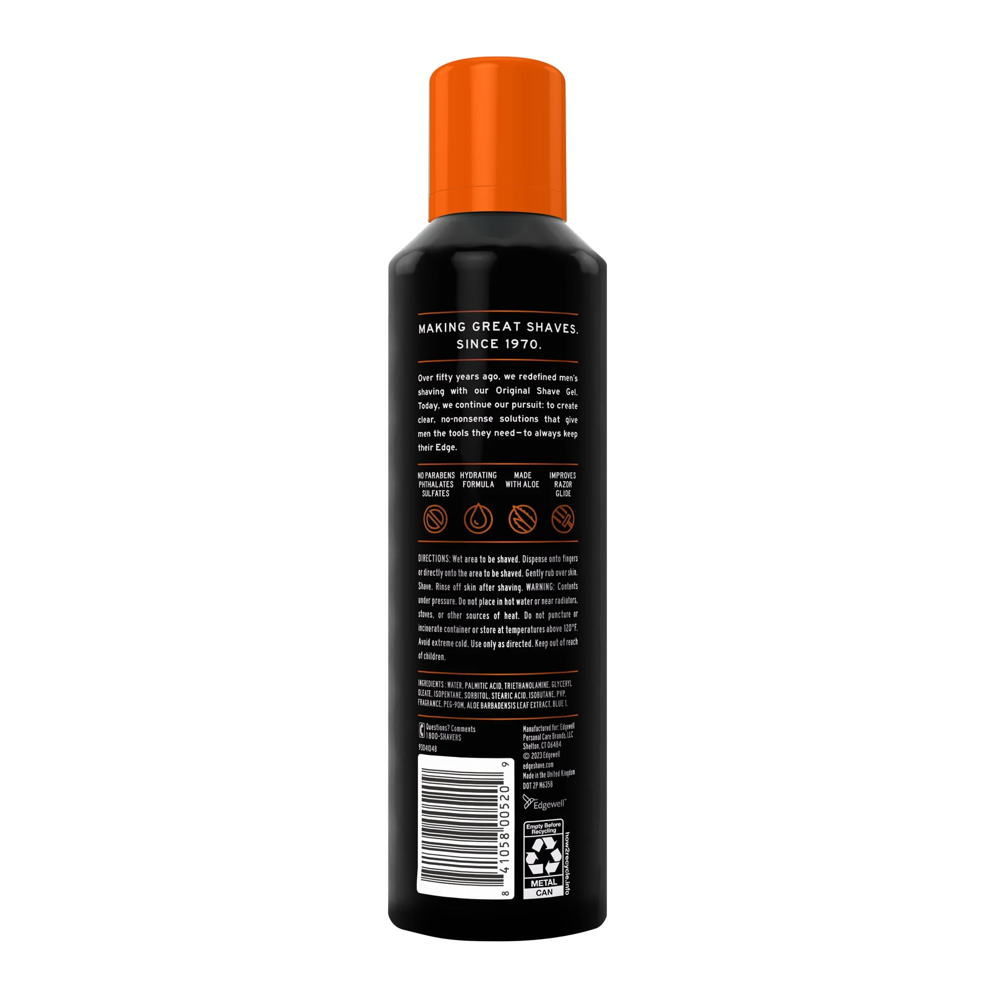 Edge Sensitive Skin Mens Shave Gel with Aloe Unscented 7oz - Image 2