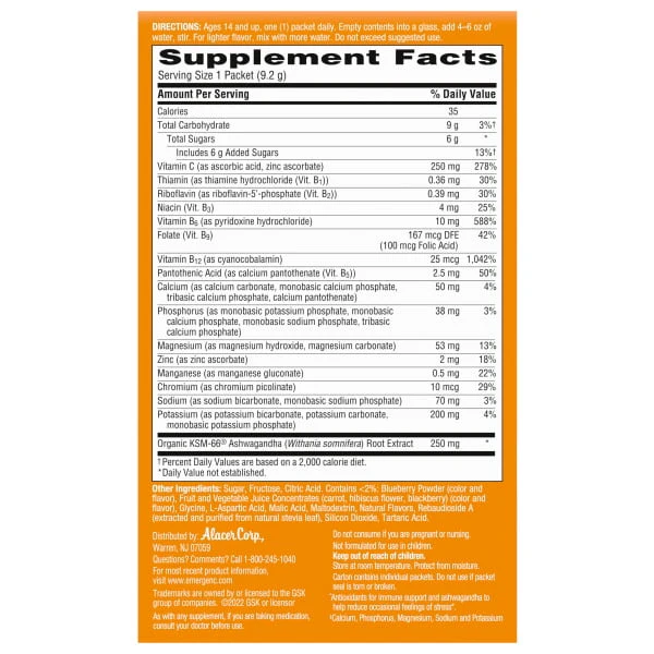 Emergen-C Ashwagandha Berry Blend Packs 18ct - Image 3