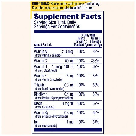 Enfamil Poly-Vi-Sol Multivitamin Supplement Drops 1.69oz - Image 2