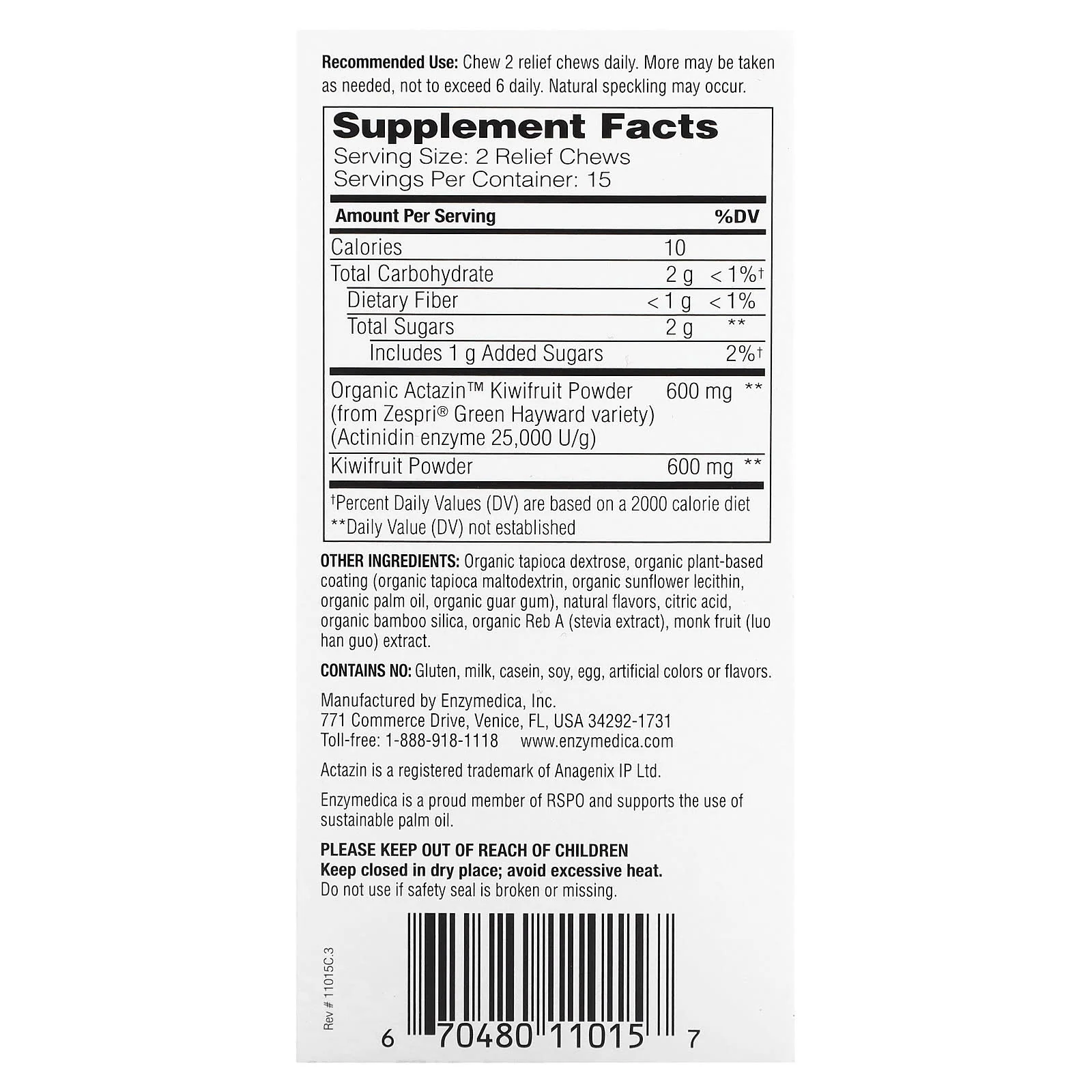 Enzymedica Kiwi Regularity 30 Chewables - Image 2
