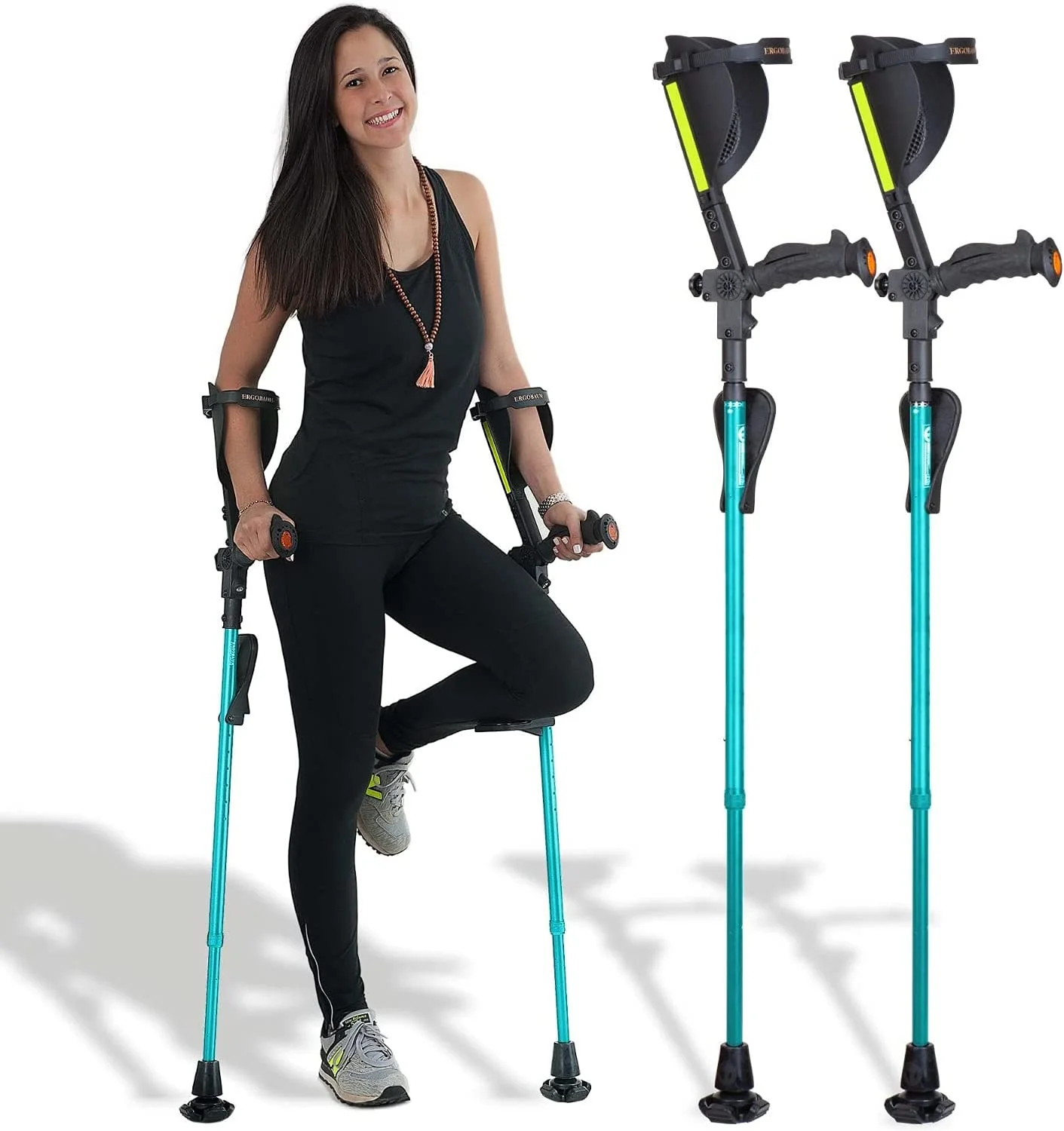 Ergobaum 7G Forearm Crutches Aquamarine - Image 2