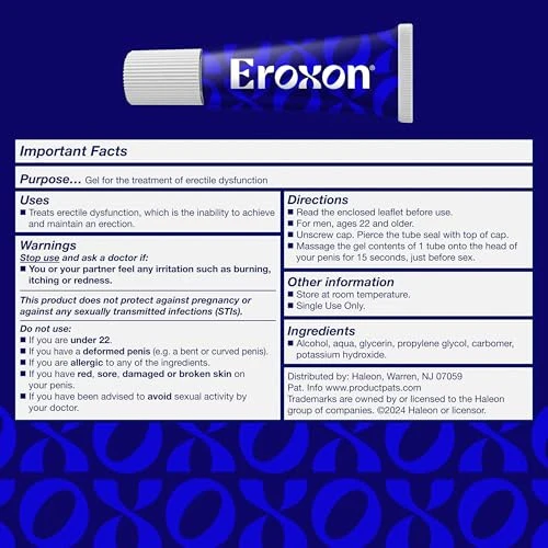 Eroxon Erectile Dysfunction Fast Acting Gel 4ct - Image 9